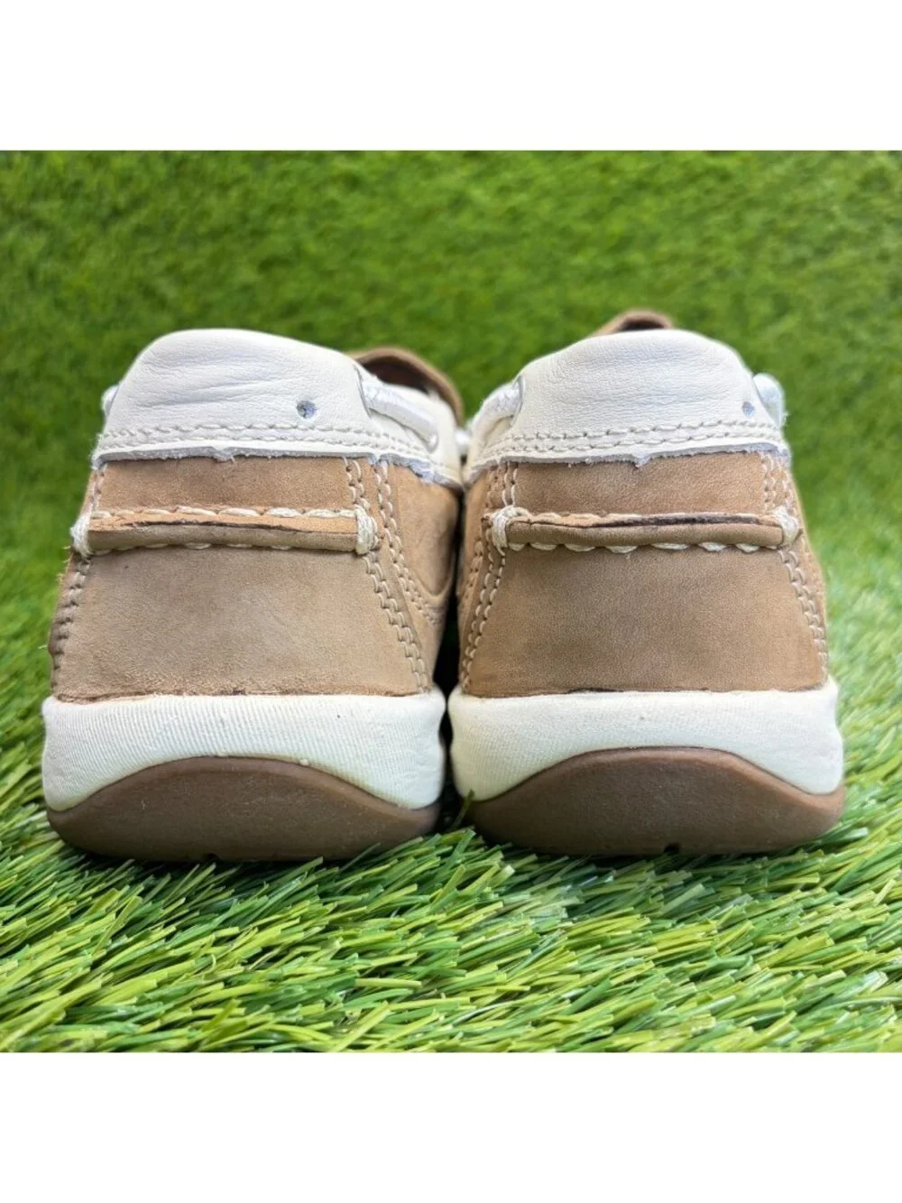 Rockport Sailing Club Womens Size 9.5D Beige Casual Steel Toe Work Boat Shoes